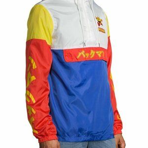 Pac-Man Mens Classic Namco Pacman Arcade Game Hooded Windbreaker Jacket New